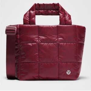 lululemon athletica Red Quilted Tote Bag
